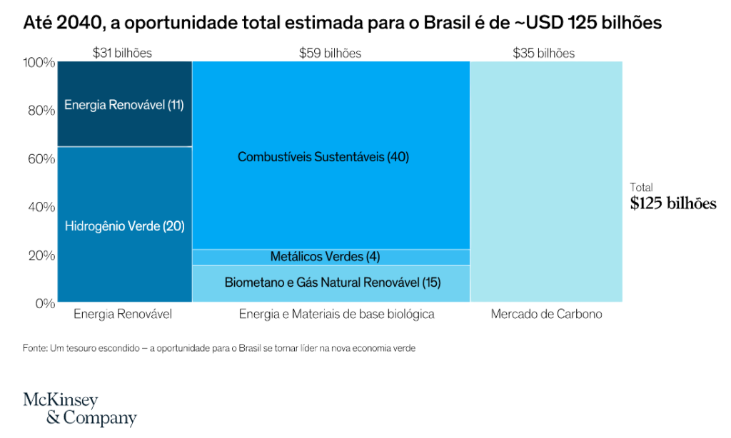 infográfico da McKinsey sobre fontes de energia no Brasil